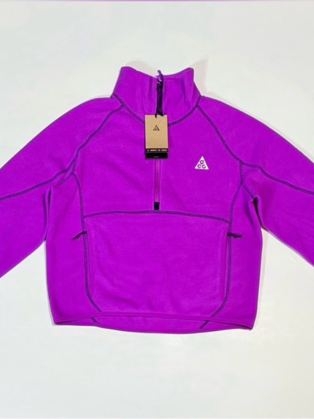 NWT Nike ACG Wolf Tree Polartec 1/2 Zip Fleece Purple Women’s XS